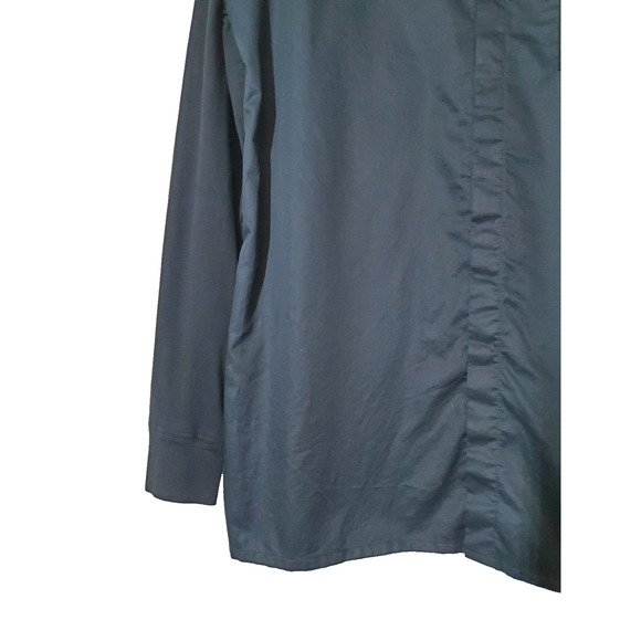 Helmet Lang Designer Shirt Mens Large Black Utility Poplin Cotton Black Minimal - Picture 2 of 9